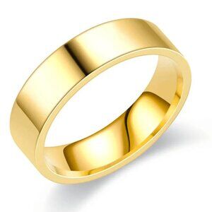 3/$35 Men's 18K Gold Plated Stainless Steel Band Ring Jewelry Simple Casual